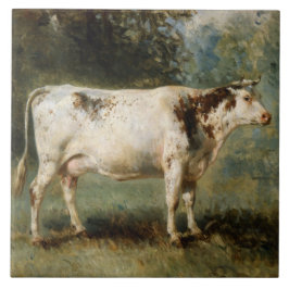 Azulejo Vaca en un paisaje rural (animal de granja)