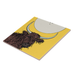 Azulejo Vaca Highland de Escocia