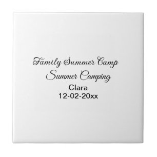 Azulejo Vacaciones de camping familiar personalizadas con
