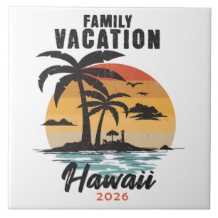 Azulejo Vacaciones Familiares Hawái 2026 Tropical