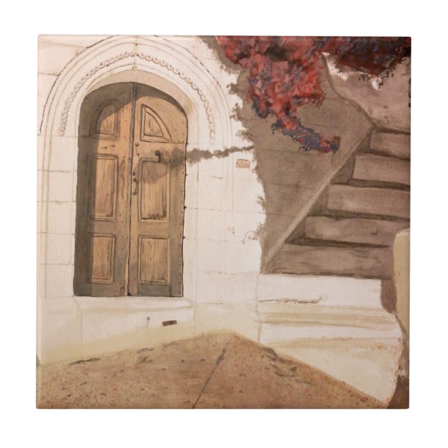 Azulejo Vacaciones griegas (Frente)