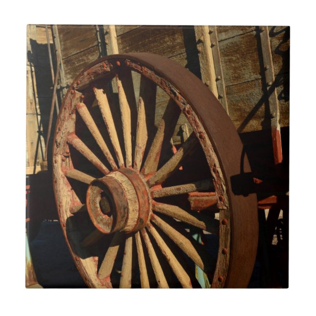 Azulejo Vagón antiguo de tren de mulas (Frente)