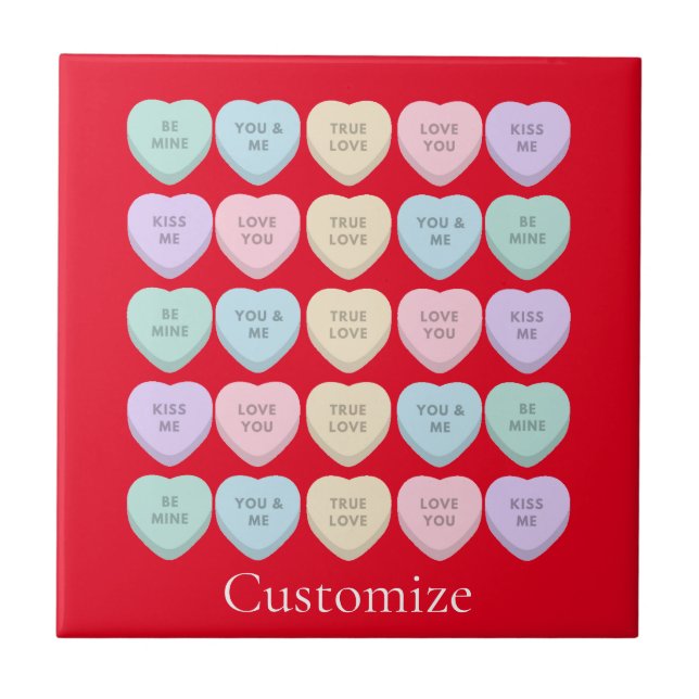 Azulejo Valentine Candy Hearts Thunder_Cove (Frente)