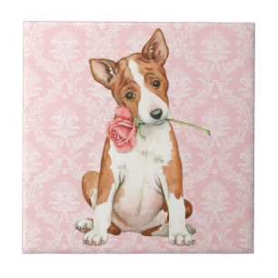 Azulejo Valentine Rosa Basenji