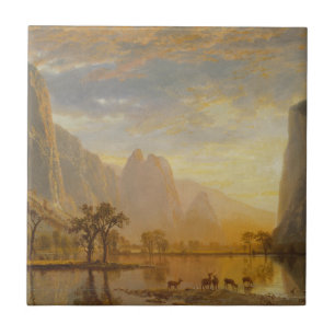 Azulejo Valle del Yosemite (1864) - Albert Bierstadt