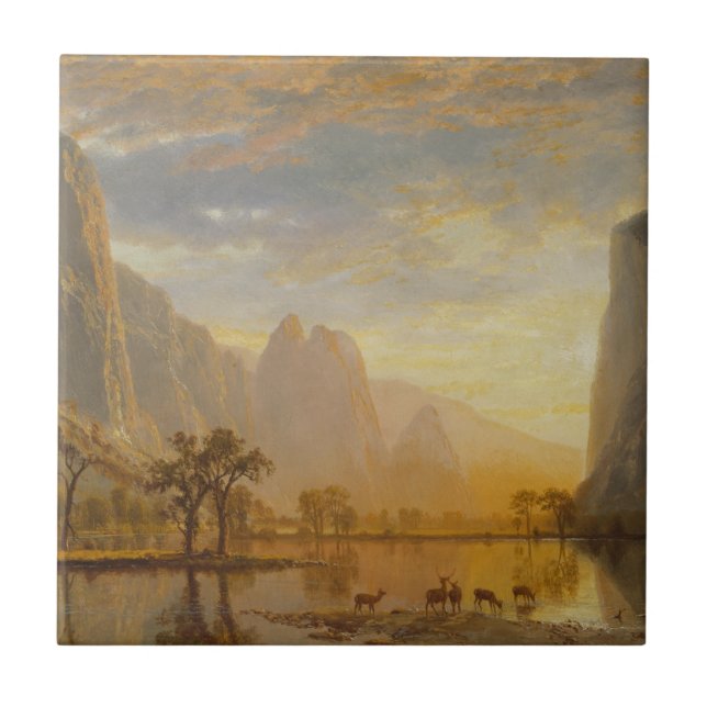 Azulejo Valle del Yosemite (1864) - Albert Bierstadt (Frente)