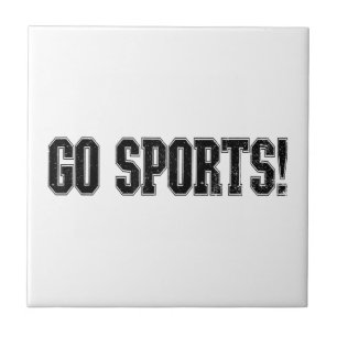 Azulejo ¡Vamos Deportes! Divertido Vintage Deportes Fanáti