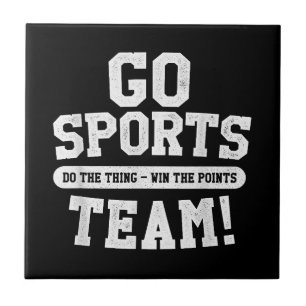 Azulejo ¡Vamos Equipo Deportivo! Deportes divertidos