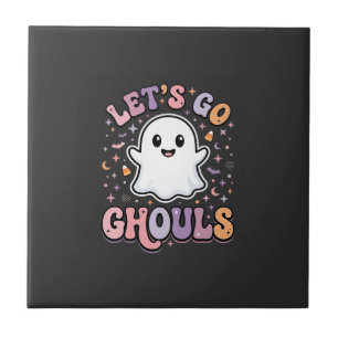 Azulejo Vamos Ghouls Fantasmas de Halloween Diseño Gráfico
