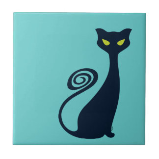 Azulejo Vampiro Kitty con ojos verdes