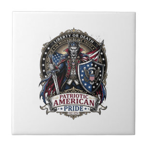Azulejo Vampiro Patriótico Señor de la Libertad Monstruo d