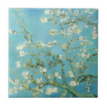 Azulejo Van Gogh Almond Blossoms<br><div class="desc">Artista: Vincent Van Gogh Título: Flores de almendra alteradas de color por 2Sweet4wordsDiseños de van gogh,  van gogh,  flores de almendros,  verde azuladas,  flores,  floral,  primavera,  sofisticada decoración</div>