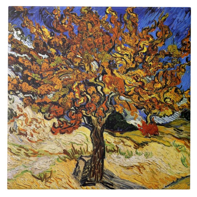 Azulejo Van Gogh - Árbol de moras (Frente)