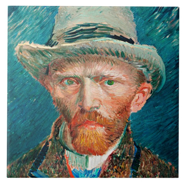 Azulejo Van Gogh - autorretrato, (Frente)
