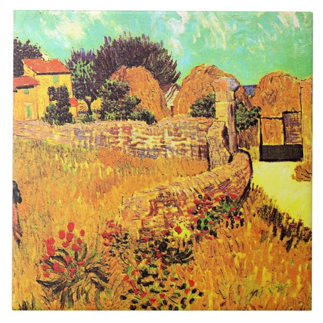 Azulejo Van Gogh - Casa de campo en Provenza (Frente)