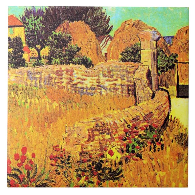 Azulejo Van Gogh - Casa de campo en Provenza (Frente)