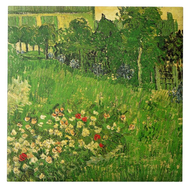 Azulejo Van Gogh - El jardín de Daubigny, (Frente)