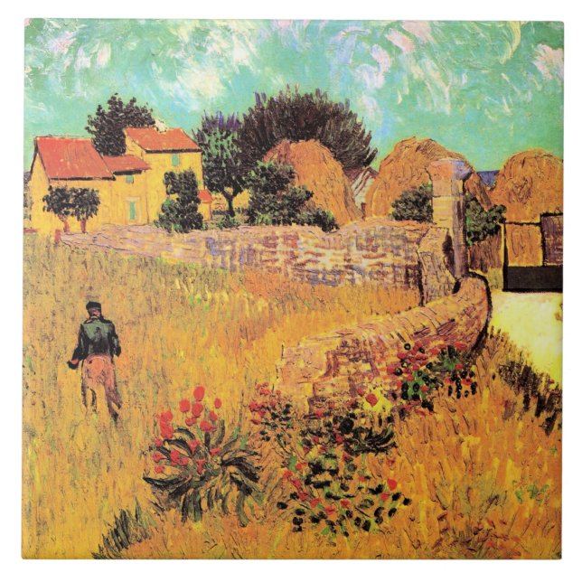 Azulejo Van Gogh - Farmhouse in Provence, (Frente)