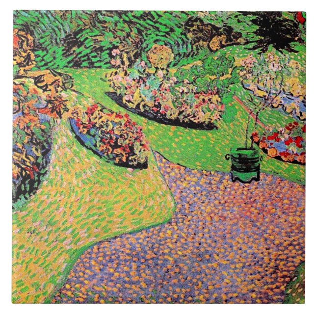 Azulejo Van Gogh - Jardín en Auvers (Frente)