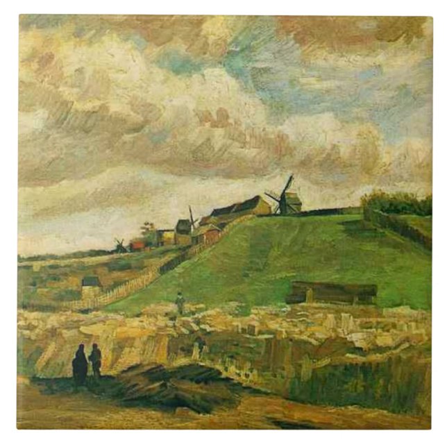 Azulejo Van Gogh, La colina de Montmarte (Frente)