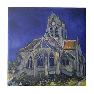 Azulejo Van Gogh La Iglesia en Auvers Cielo Azul Arte