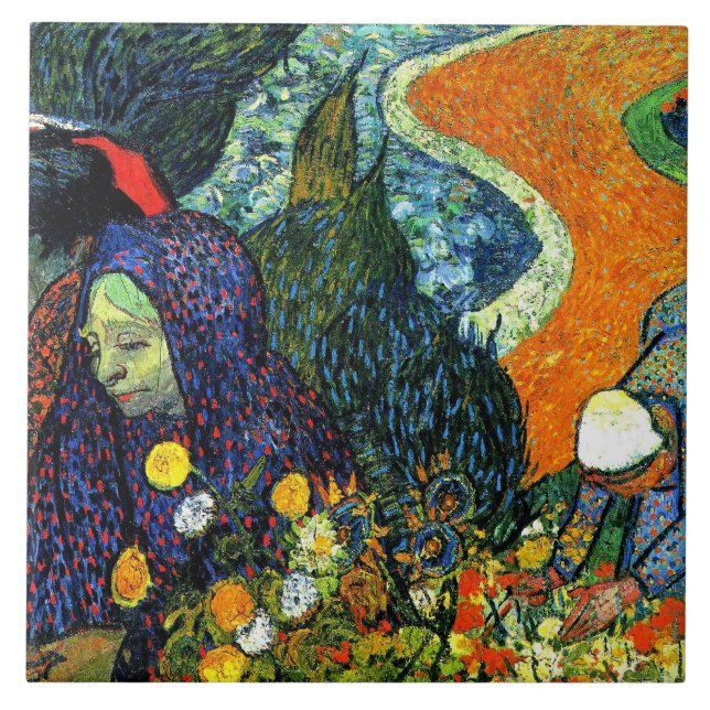 Azulejo Van Gogh - Ladies of Arles, (Frente)