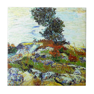 Azulejo Van Gogh - Las rocas con roble, arte fino
