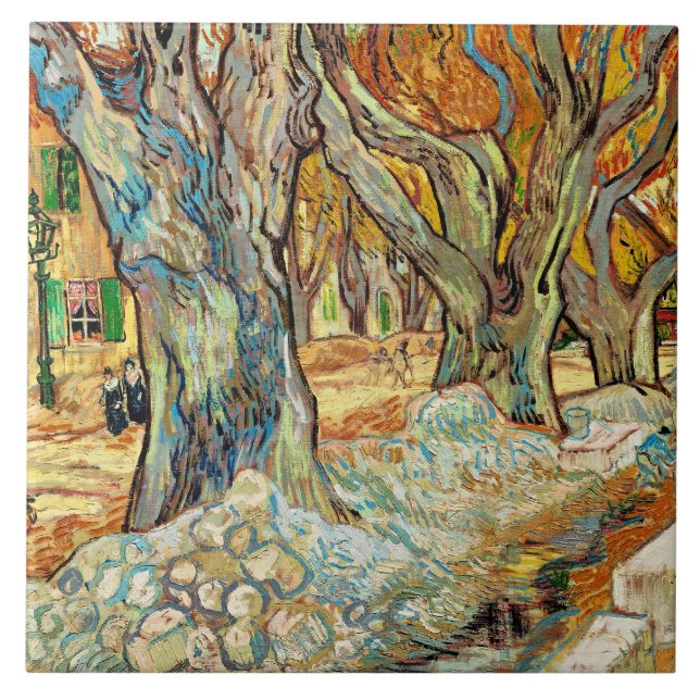 Azulejo Van Gogh - Los grandes plátanos (Frente)