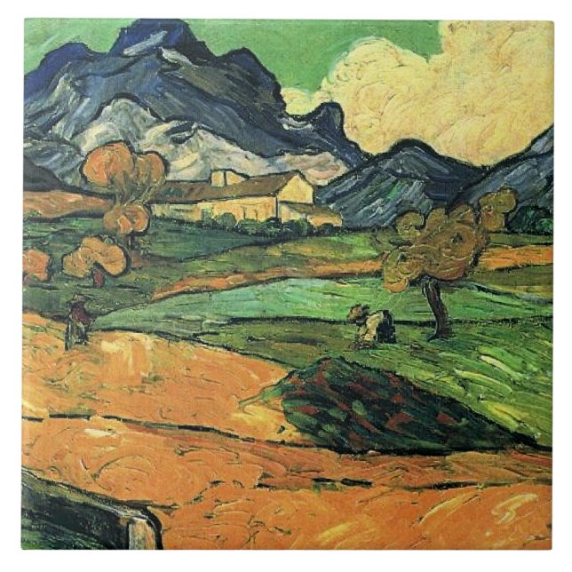Azulejo Van Gogh - Monte Gaussier, pintura famosa, (Frente)
