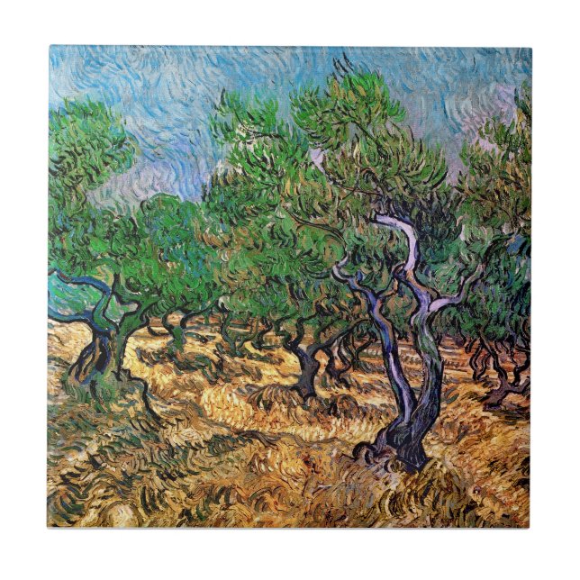 Azulejo Van Gogh - Olivar (Frente)