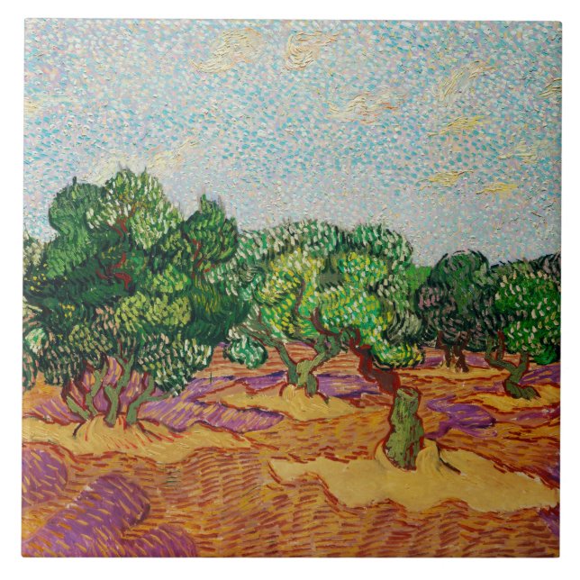 Azulejo Van Gogh - Olivos,  (Frente)