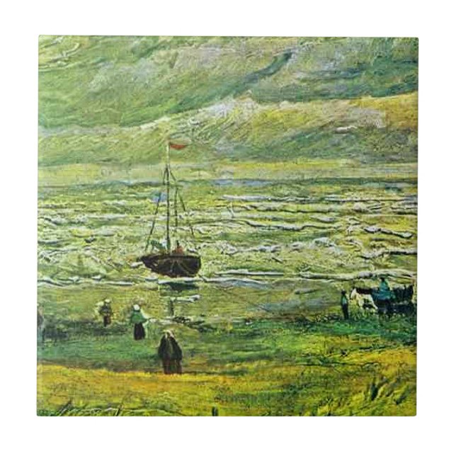 Azulejo Van Gogh - Orillas de Scheveningen, (Frente)