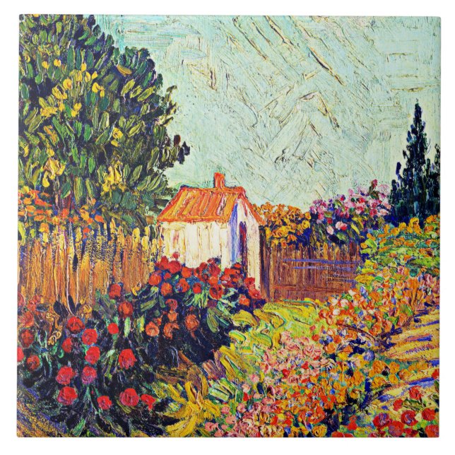 Azulejo Van Gogh - Paisaje, pintura famosa (Frente)
