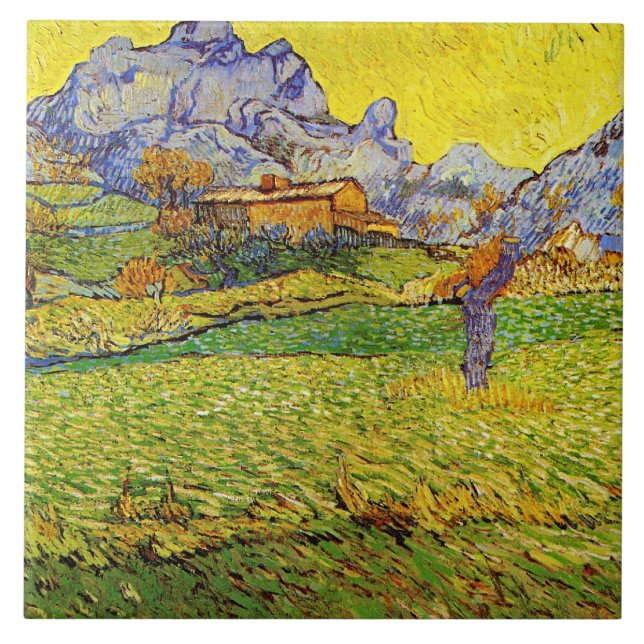 Azulejo Van Gogh - Un prado en las montañas (Frente)