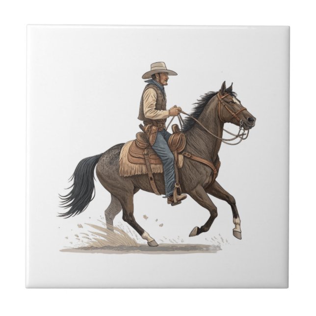 Azulejo Vaquero a Caballo (Frente)