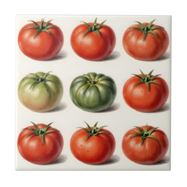 Azulejo Variedad Botánica de Tomate Antiguo  (Frente)