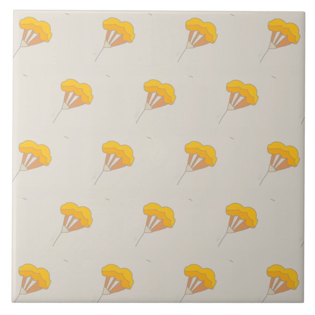 Azulejo Variedad rayada de flores diseño cerámica (Frente)