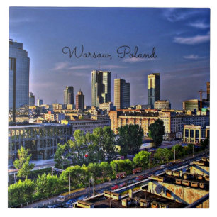 Azulejo Varsovia, Polonia Cityscape