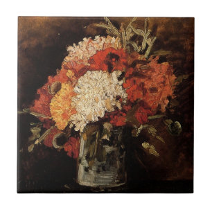 Azulejo Vase con Carnations de Vincent van Gogh
