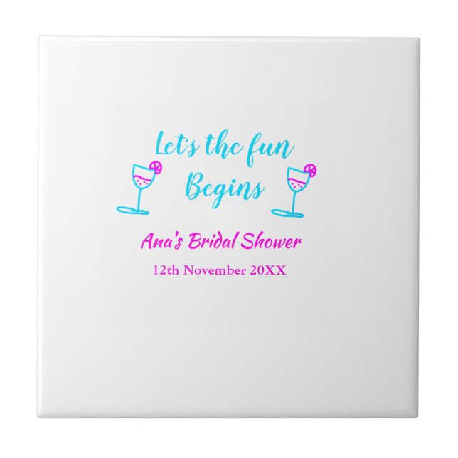 Azulejo Vaso de vid con vid de color rosa azul ducha de la (Frente)