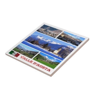 Azulejo VDA005 VALLE D'AOSTA, Mosaic, Italia,