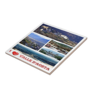 Azulejo VDA006 VALLE D'AOSTA I Love, Mosaic,