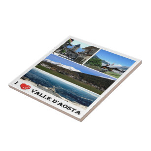 Azulejo VDA007 VALLE D'AOSTA I Love, Mosaic,