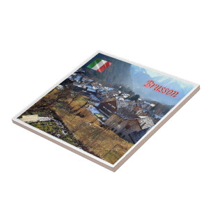 Azulejo VDA034 BRUSSON, Valle de Aosta, Italia,