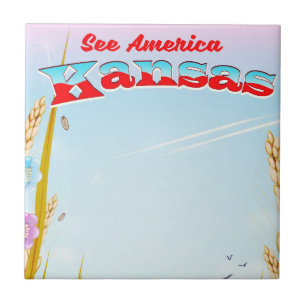 Azulejo ¡Vean América! - Kansas