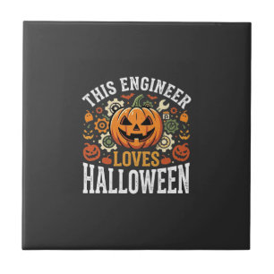 Azulejo Vector Calabaza de Ingeniero de Halloween