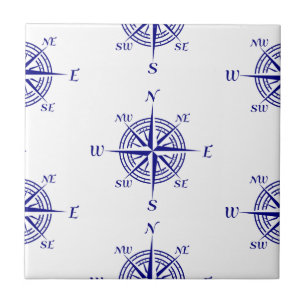 Azulejo Vela azul y blanca