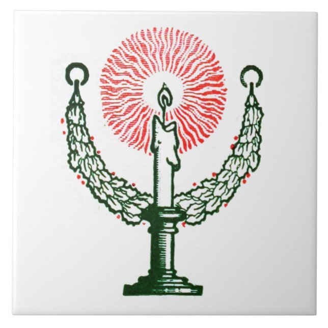 Azulejo Vela tradicional de Navidades (Frente)