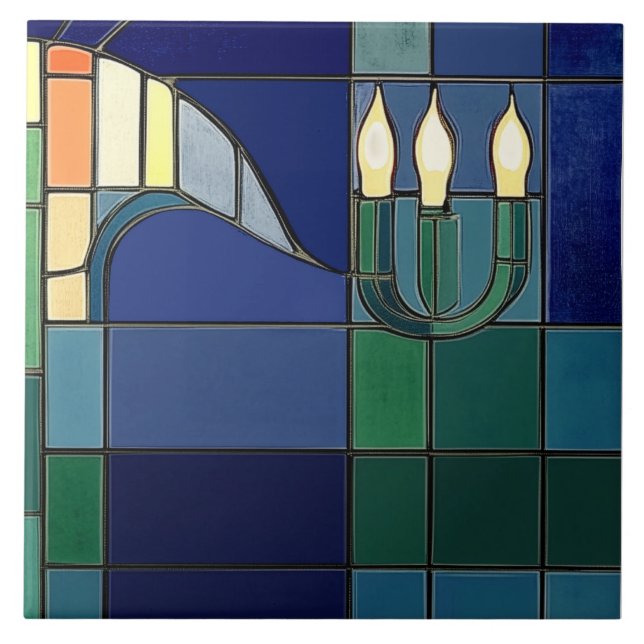 Azulejo Velas Charles Rennie Mackintosh - Lado derecho (Frente)