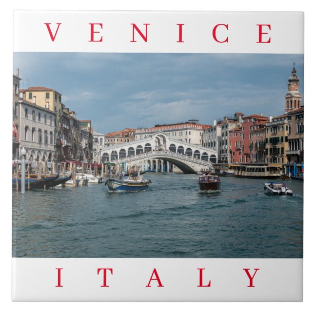 Azulejo Venecia Gran Canal vista cerámica (Frente)
